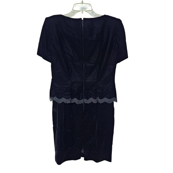 VTG Maggy London Petite Velvet Dress Sz 8 Black Whimsigoth Fairy Grunge Ren - Picture 5 of 9